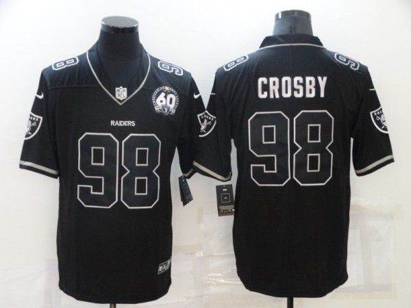 Men's Las Vegas Raiders #98 Maxx Crosby Black Shadow Vapor Limited Jersey