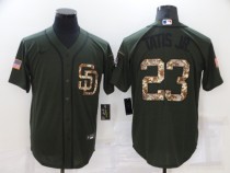 MLB San Diego Padres #23 Fernando Tatis Jr. Olive Camo Salute to Service Jersey