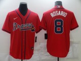 MLB Atlanta Braves #8 Rosario Red Game Nike Jersey