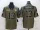 Men's New Orleans Saints #13 Michael Thomas 2021 Olive Salute To Service Limited Jersey