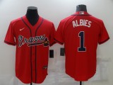 MLB Atlanta Braves #1 Albies Red Game Nike Jersey