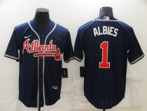 MLB Atlanta Braves #1 Albies Blue Game Nike Jersey