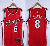 NBA Chicago Bulls #8 Lavine 75th Anniversary Diamond Red 2021 Jersey