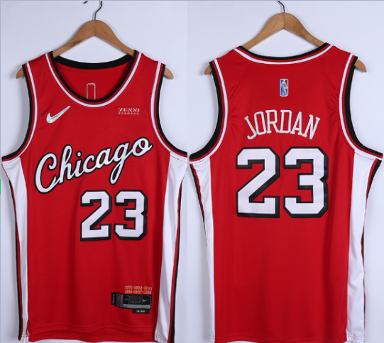 NBA Chicago Bulls #23 Jordan 75th Anniversary Diamond Red 2021 Jersey