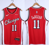 NBA Chicago Bulls #11 DeMar DeRozan 75th Anniversary Diamond Red 2021 Jersey