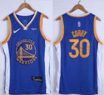 NBA Golden State Warriors #30 Stephen Curry  75th Anniversary Diamond Blue 2021 Jersey