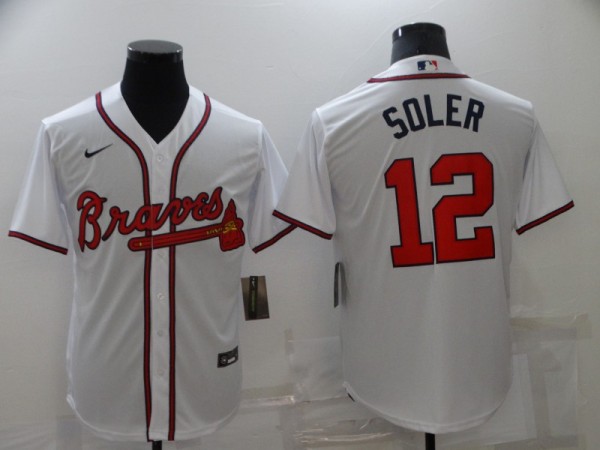 MLB Atlanta Braves #12 Soler White Game Nike Jersey