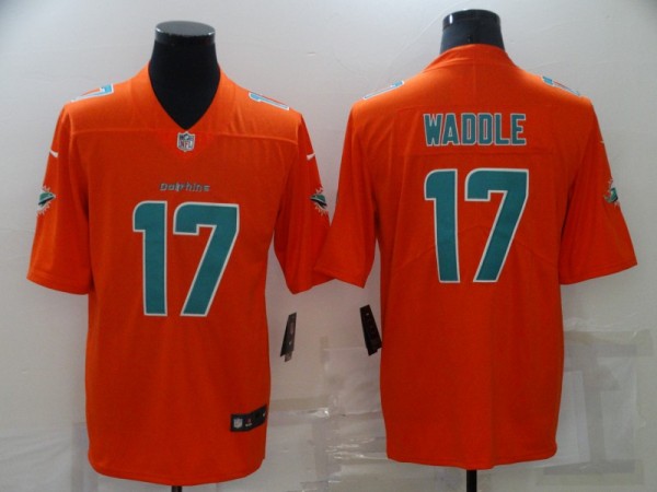 Men's Miami Dolphins #17 Waddle Orange Inverted Legend Limited Jersey