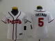 Youth MLB Atlanta Braves #5 Freeman White Game Nike Jersey