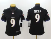 Women Baltimore Ravens #9 Tucker Black Vapor Untouchable Limited Jersey