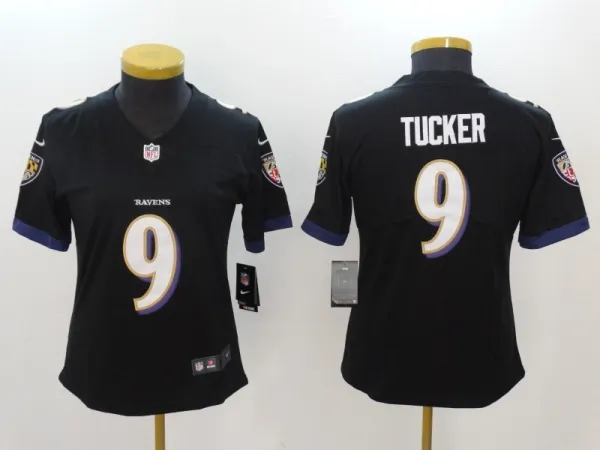 Women Baltimore Ravens #9 Tucker Black Vapor Untouchable Limited Jersey