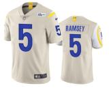 Men's Los Angeles Rams #5 Jalen Ramsey Bone Vapor Untouchable Limited Jersey