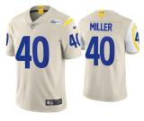 Men's Los Angeles Rams #40 Von Miller 2021 Bone Vapor Untouchable Limited  Jersey