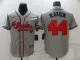 MLB Atlanta Braves #44 H.Aaron Grey Game Jersey