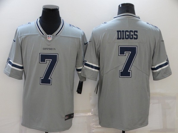 Men's Dallas Cowboys #7 Diggs Gray Inverted Legend Limited Jersey