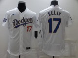 MLB Los Angeles Dodgers #17 Kelly White Gold Championship Flex Base Elite Jersey