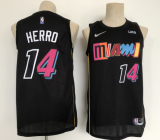 NBA Miami Heat #14 Tyler Herro 2021/22 City Edition Black Jersey