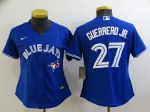 Women MLB Toronto Blue Jays #27 Guerrero Jr. Blue Game Jersey