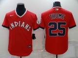 MLB Cleveland Indians #12 Jim Thome Red Throwback Jersey