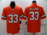 Men's Denver Broncos #33 Williams Orange Color Rush Limited Jersey