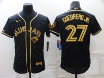 MLB Toronto Blue Jays #27 Guerrero Jr. Black Gold Flex Base Elite Jersey