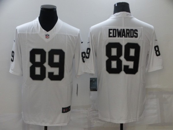 Men's Las Vegas Raiders #89 Edwards White Vapor Limited Jersey