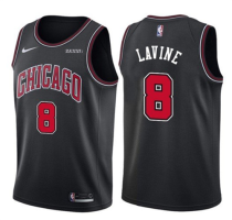 MLB Chicago Bulls #8 Zach LaVine Black Association Edition Swingman Jersey