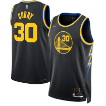 NBA Golden State Warriors #30 Stephen Curry 75th Anniversary Black Jersey