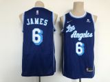 NBA Los Angeles Lakers #6 LeBron James Blue Jersey
