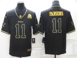 Men's Dallas Cowboys #11 Micah Parsons Black Golden Edition Limited Jersey