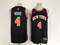 NBA New York Knicks #4 Derrick Rose 2021/2022 Black City Edition Jersey