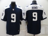 Men's Dallas Cowboys #9 Romo Navy Blue Vapor Limited Thanksgiving Jersey