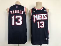 NBA Brooklyn Nets #13 James Harden 2021/22 Navy Swingman City Edition 75th Anniversary Jersey