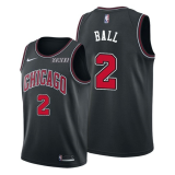 MLB Chicago Bulls #2 Lonzo Ball Black Association Edition Swingman Jersey
