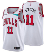 MLB Chicago Bulls #11 DeMar DeRozan White Association Edition Swingman Jersey