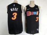 NBA Miami Heat #3 Dwyane Wade 2021/22 City EditionBlack Jersey