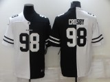 Men's Las Vegas Raiders #98 Maxx Crosby Black/White Split 2020 Vapor Untouchable Limited Jersey