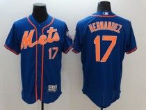 MLB New York Mets #17 Hernandez Blue Flex Base Elite Jersey