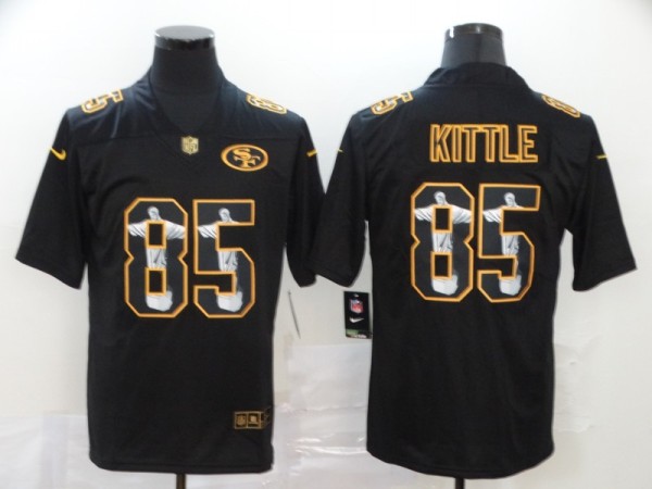 Men's San Francisco 49ers #85 George Kittle Black Fashiion Limited Jersey