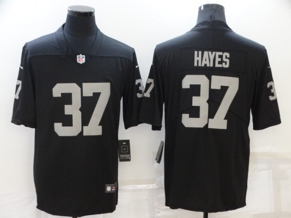 Men's Las Vegas Raiders #37 Hayes Black Vapor Untouchable Limited Jersey