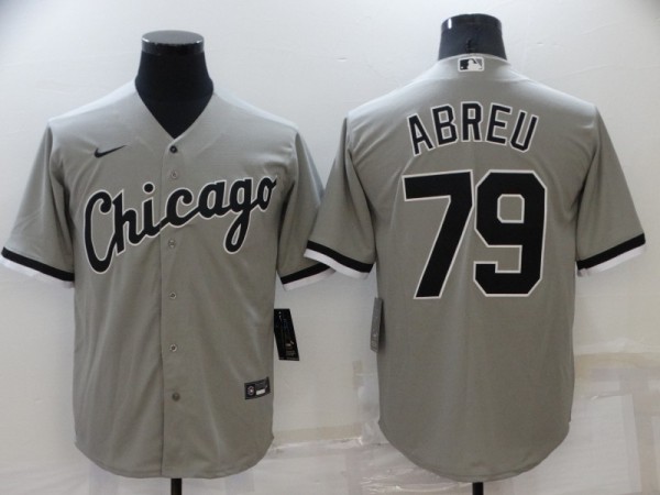 MLB Chicago White Sox #79 Jose Abreu Grey Game Nike Jersey