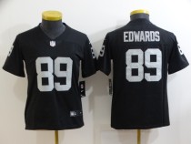 Women Las Vegas Raiders #89 Edwards Black Vapor Limited Jersey