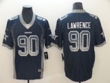 Nike 2018 Dallas Cowboys #90 Demarcus Lawrence Blue Drift Fashion Color Rush Limited Jersey