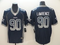 Nike 2018 Dallas Cowboys #90 Demarcus Lawrence Blue Drift Fashion Color Rush Limited Jersey