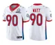 Men's Pittsburgh Steelers #90 T.J. Watt 2022 White Pro Bowl Jersey