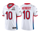 Men's Los Angeles Chargers #10 Justin Herbert 2022 White Pro Bowl Jersey