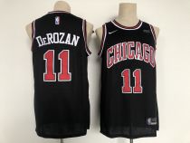 MLB Chicago Bulls #11 DeMar DeRozan Black Association Edition Swingman Jersey