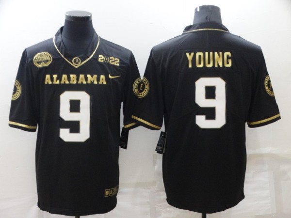 NCAA Alabama Crimson Tide #9 Bryce Young Cotton Bowl Black Gold Jersey