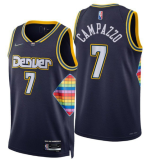 NBA Denver Nuggets #7 Facundo Campazzo Navy 2021/22 Swingman City Edition Jersey