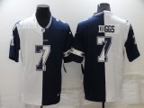 Men's Dallas Cowboys #7 Diggs Navy White Split Vapor Untouchable Limited Jersey